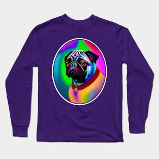Pug in Living Color Long Sleeve T-Shirt